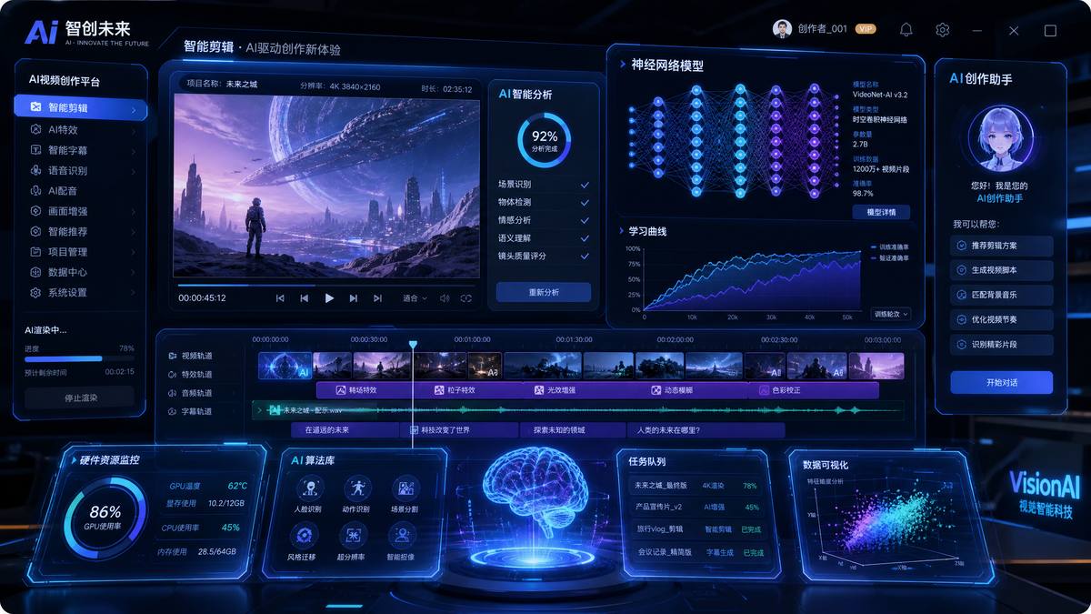 女主播直播录屏AI视频创作工具